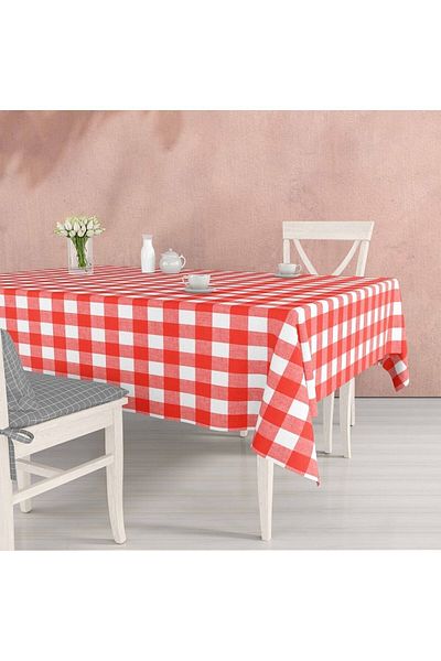 Willuxe Table Cloth Oilcloth Washable Wipeable Stain Resistant Fabric Look Hygienic Table Cloth