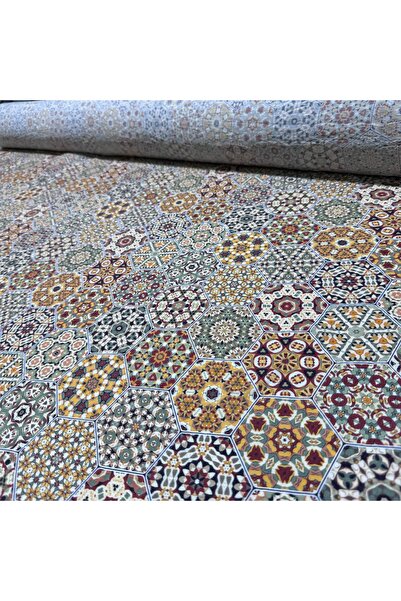 Yaren Ülker Modal Kumaş Dökümlü Çift En Mozaik Desenli Patchwork