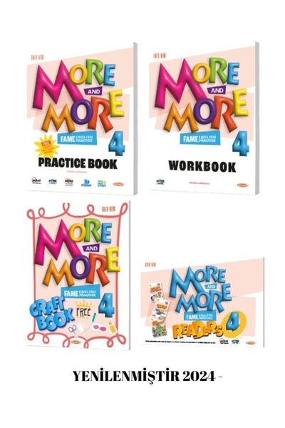 Fenomen Yayıncılık 4 MORE&MORE PRACTICE BOOK & WORKBOOK & HIKAYE SETI & CRAFT...