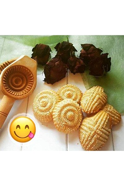 Hacıoğlu baharat Hatay Yöresel Ahşap Tahta Pasta Kömbe Kerebiç Kalıbı 006