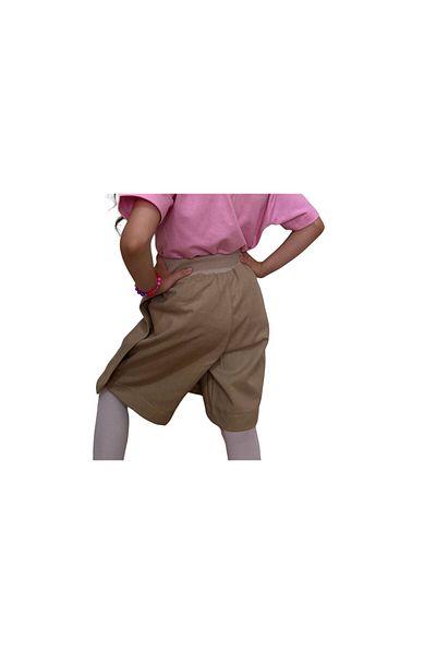 Dıgıl Kids Beige School Canvas Shorts and Lu Skirt