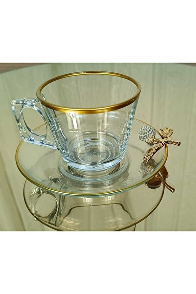 Elta Collection PAŞABAHÇE Vela Fincan Takımı  12 Parça 6 Kişilik KELEBEKLİ YALDIZLI Hediyelik Çeyizlik