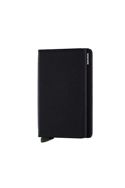 Secrid Slimwallet Crisple Black, N/a - Portofel subțire din piele europeană 100% originală