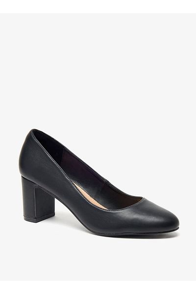 Celeste Women's Solid Slip-On Shoes with Block Heels