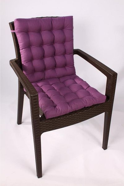 ALTINPAMUK Lotus Luxury Puffy Rattan Lotus Chair Cushion 43X93, Purple