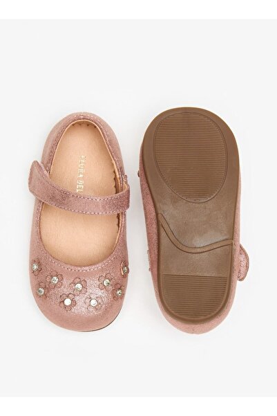 Flora Bella by Shoexpress Flora Bella Flower Embellished Mary Jane Shoes with Hook and Loop Closure