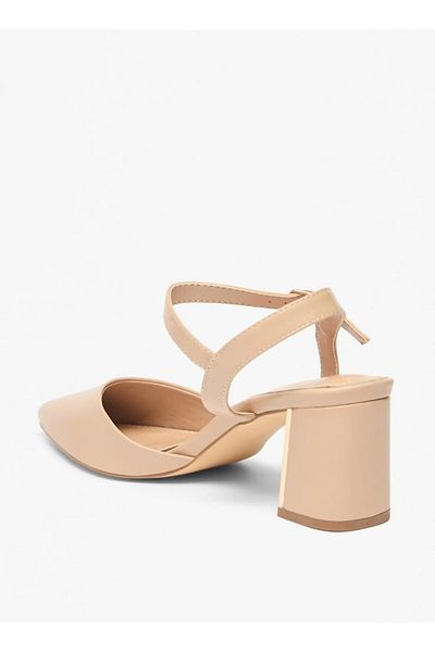 Celeste Women's Solid Sandals with Buckle Closure and Block Heels