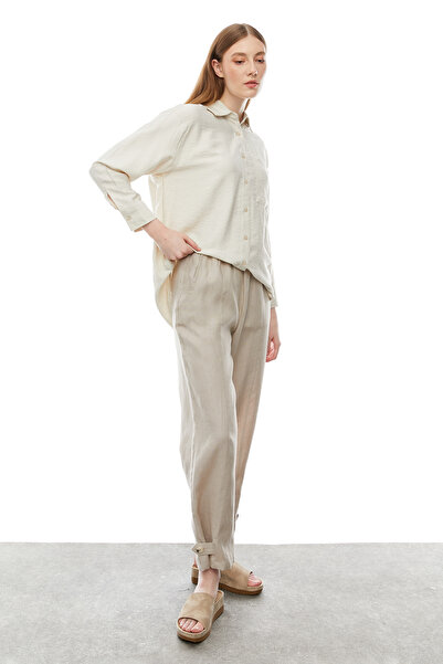 PAULMARK Λινό Γυναικείο Παντελόνι - Μοντέλο PT9123