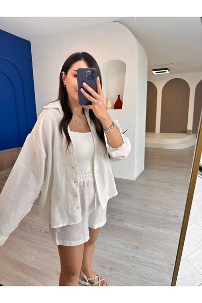 devesta White Shorts Set