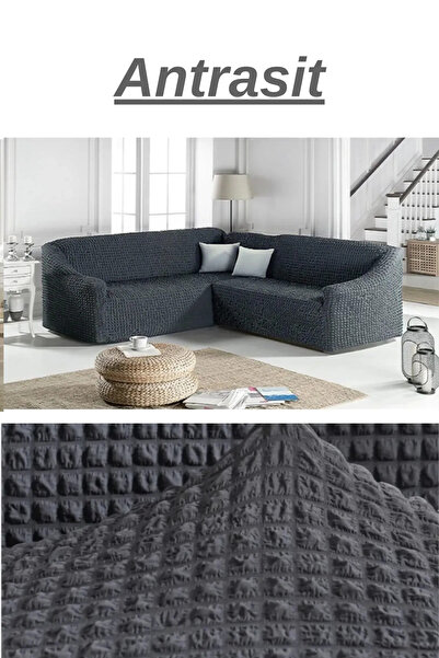 BAYAWAN BÜRÜMCÜK L Köşe Koltuk Örtüsü. 7 Kişilik, ETEKSİZ, esnek, Köşe Koltuk...