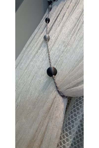 serART Venus Background Curtain Double Breasted Curtain Ceiling Binding Bracol Black Anthracite