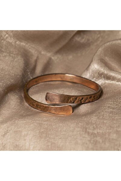 Genel Markalar El Yapımı Şık Tasarım Ayarlanabilir Dövülmüş Saf Bakır Bilezik...