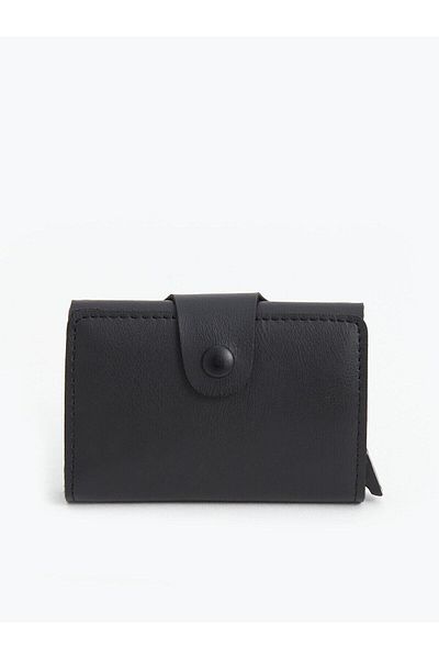 LC Waikiki Lcw Accessories - Men's Black Leather Wallet