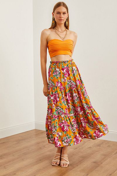 Bershka Yellow Skirts Styles Prices Trendyol