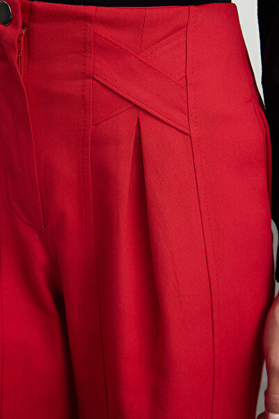 Trendyol Collection Carrot Cotton Stripe részletes nadrág - TWOAW22PL0342