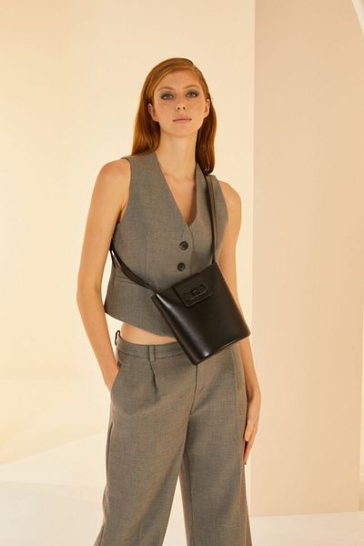 Pierre Cardin Women's Black Shoulder Bag 05PO24Y1855
