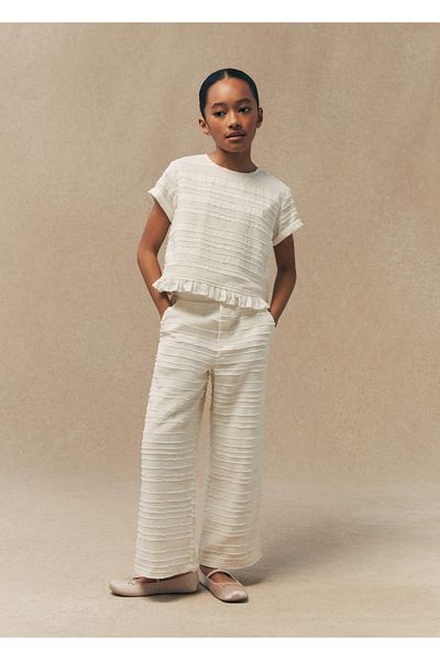 MANGO Kids Ecru Pants for Kids