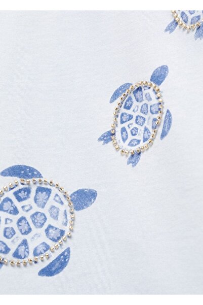 MANGO Kids Μπλουζάκι με σχέδιο χελώνας