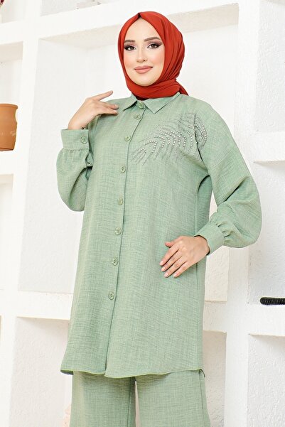 ModaMerve AFL4190 Model Çağla - Stone Detailed Combination