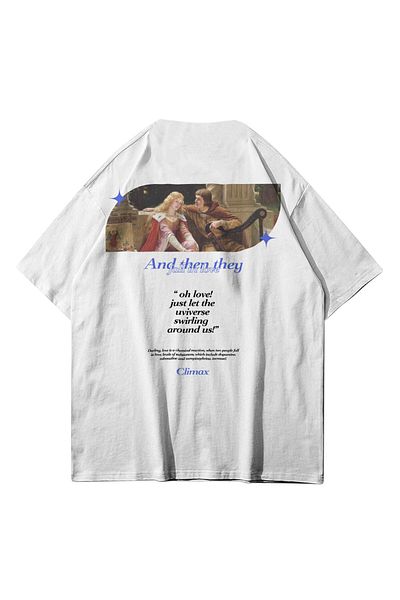 Trendiz Unisex Λευκό Tshirt Fall In Love