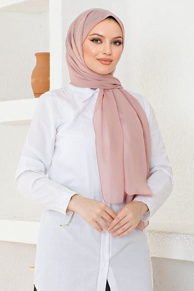 ModaMerve Μεταξωτό σάλι Medina Powder Color - NYA054-001