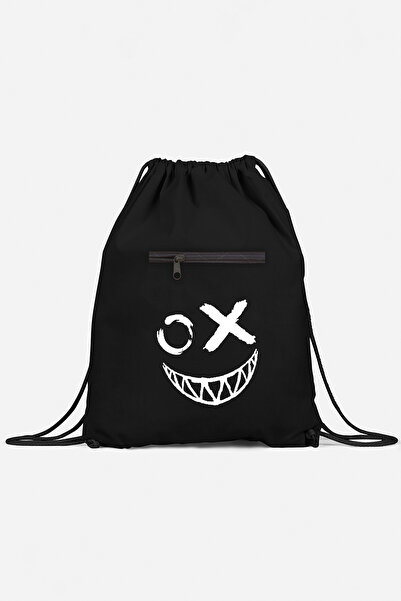 herotasarım حقيبة ظهر رياضية بتصميم إيموجي - مع جيب، bll4934