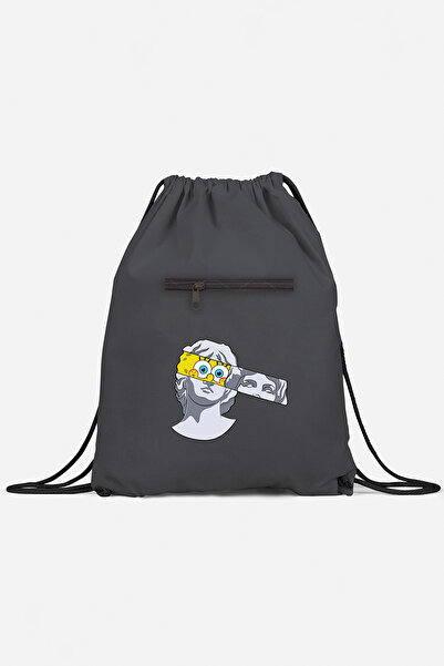 herotasarım Αθλητικό σακίδιο πλάτης Μπομπ Σφουγγαράκης με τσέπες - Bll4879
