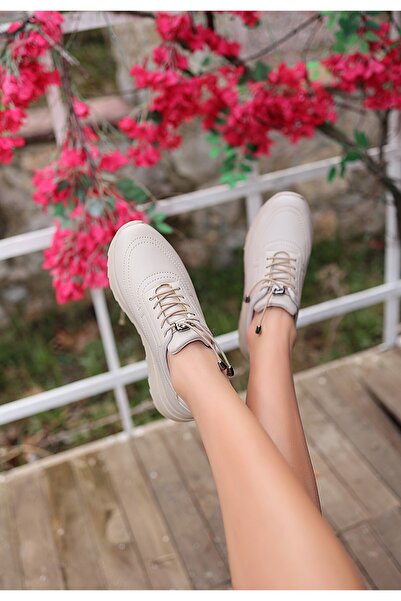 Moka Shopin Beige colored MokaShopin Romy Lace-up Sneakers