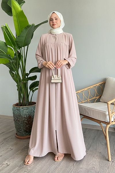 InStyle Μπεζ Medina Silk Πλισέ Ferace