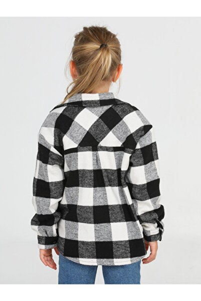 Casabony Tkaná ČERNÁ bílá kostkovaná dívčí košile