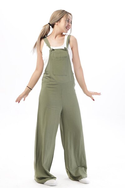 Geco Linen Jumpsuit - Khaki Color