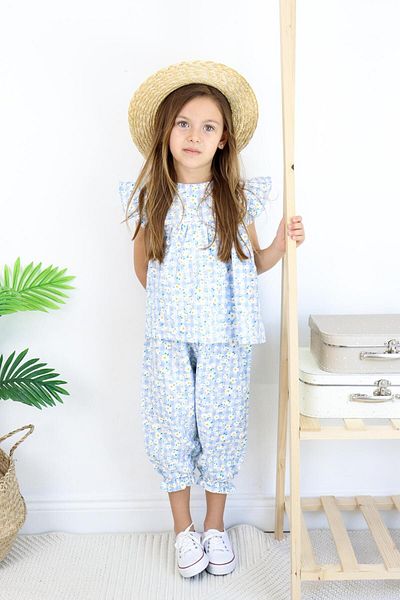 MiaBaby Set de costum cu mâneci cu volantă dublă