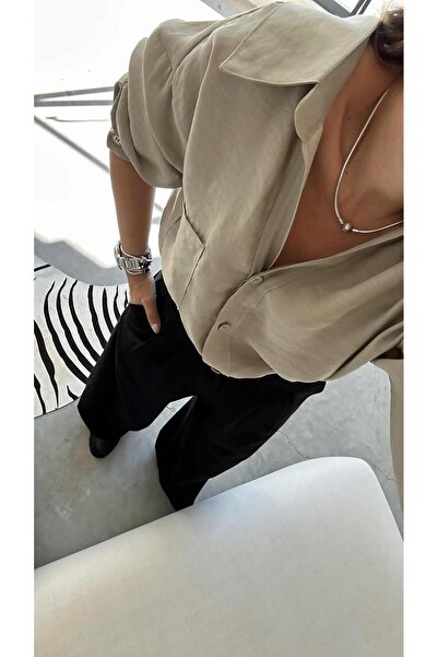 ELVAN TOLON Olive Tril Gömlek