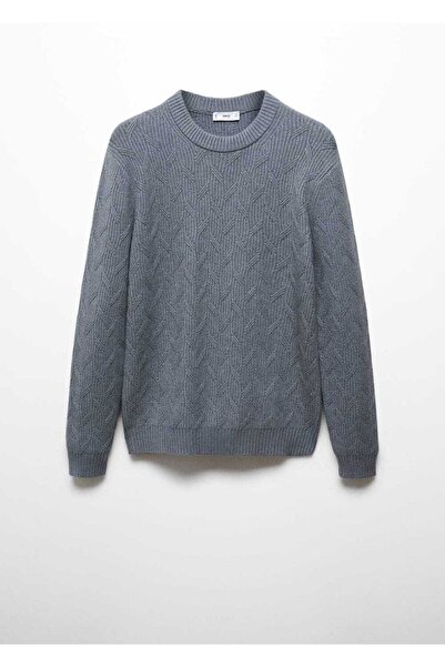 MANGO Man Örgü detaylı triko kazak