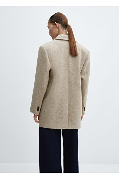 MANGO Woman %100 yün oversize palto