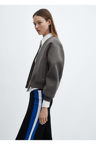 MANGO Woman Zipped Bomber Jacket