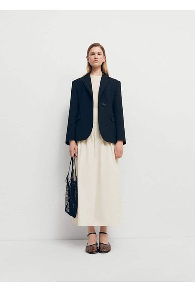 MANGO Woman Evaze Skirt - Elastic Panel Design