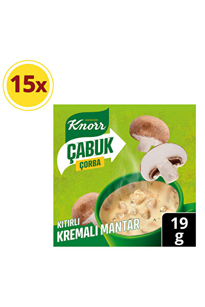 Knorr Çabuk Çorba Kıtırlı Kremalı Mantar 19g X15 Adet