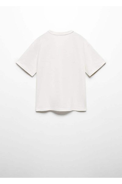 MANGO Kids Tricou Alb Pentru Copii