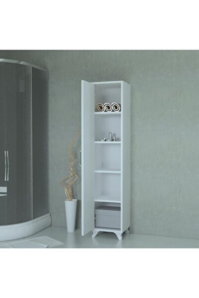 MOBİLİQUE Çok Amaçlı Beyaz Banyo Boy Dolabı