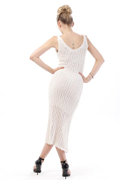 Geco Φόρεμα από πλεκτό εκρού