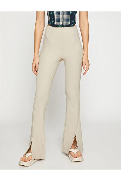 Koton Beige Young Girl Elastane Jersey Trousers - 3sal40008ık 050