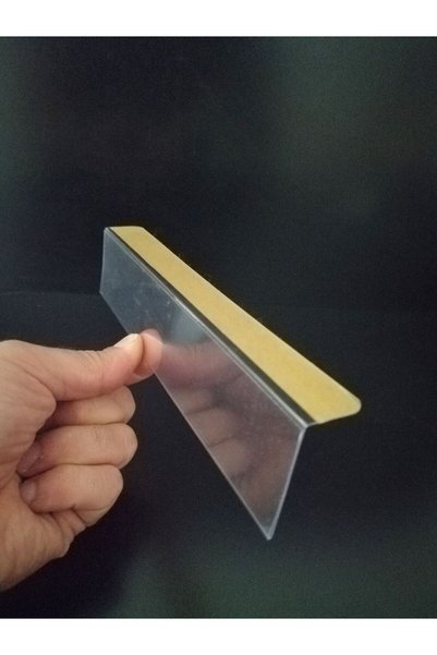 Şeffaf Etiket 10 Pieces Adhesive Label Holder Profile 20X4 cm Shelf Front Label Holder Profile Product Name Price Label Holder