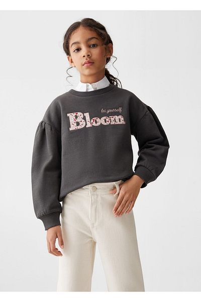 MANGO Kids Black Sweatshirt for Children