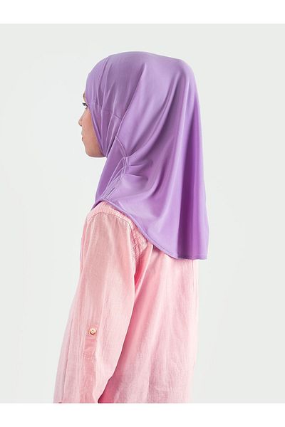 Schaless Lilac Children's Turban - Sandy Fabric, 11 Colors, Lycra and Practical Use (6-10 Years)
