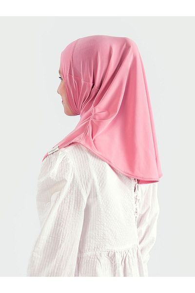 Schaless 11-Color Pink Pleated Children's Turban - Lycra and Practical Use (6-10 Years)