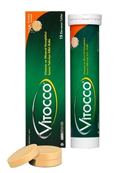 ABDİİBRAHİM Vitocco Vitamin Mineral İçeren Takviye Edici Gıda 15 Efervesan Ta...