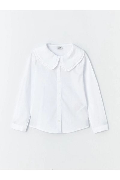 LC Waikiki LCW Kids Baby Collar Basic Long Sleeve Girl's Shirt