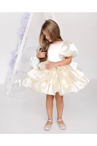 Asel Kids فستان سهرة بناتي من الساتان