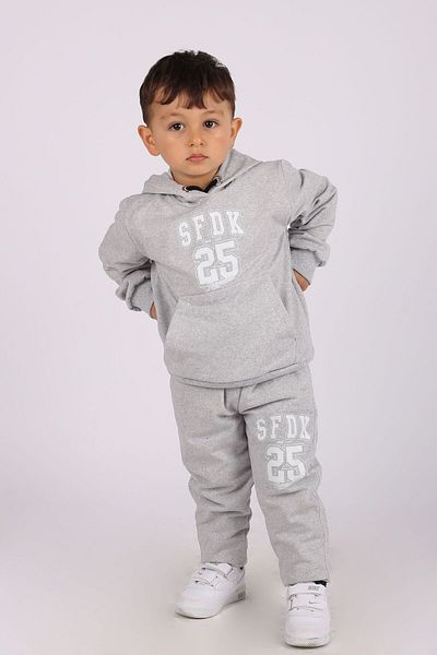 BUSEYİZ S.F.D.K 25 PRINTED HOODED, KANGAROO POCKET, BOY'S Tracksuit SET
